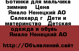 Ботинки для мальчика зимние  › Цена ­ 1 000 - Ямало-Ненецкий АО, Салехард г. Дети и материнство » Детская одежда и обувь   . Ямало-Ненецкий АО